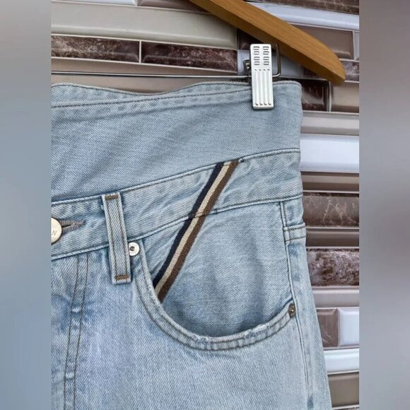 JEAN ATELIER Flip Fold-over High-rised Straight-leg Jeans 28 - Picture 6 of 16